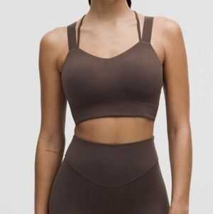 Lululemon Like A Cloud Longline Bra Size 12 NWOT Espresso